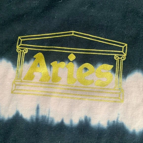 Aries Tie Dye Crew Neck T-Shirt - Picture 6 of 6